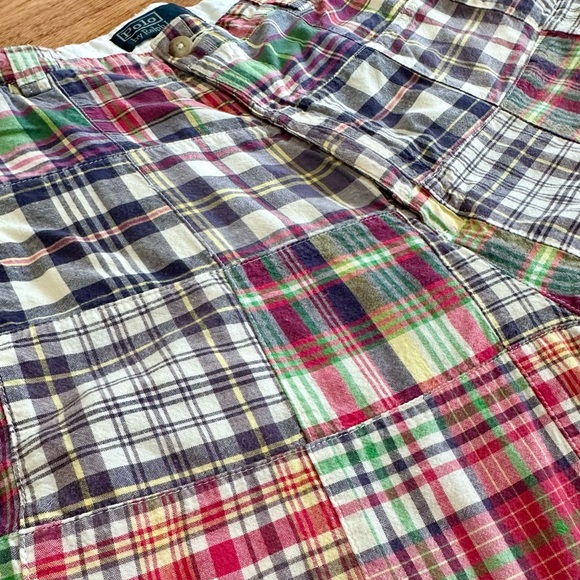 Vintage Madras Patchwork Polo Ralph Lauren Philip Pant | 90s / Y2K Preppy Chino - Picture 6 of 11